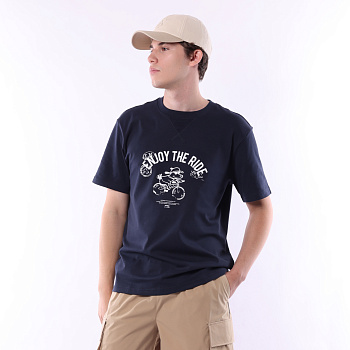 ATSV377-1 Футболка Cross голубой